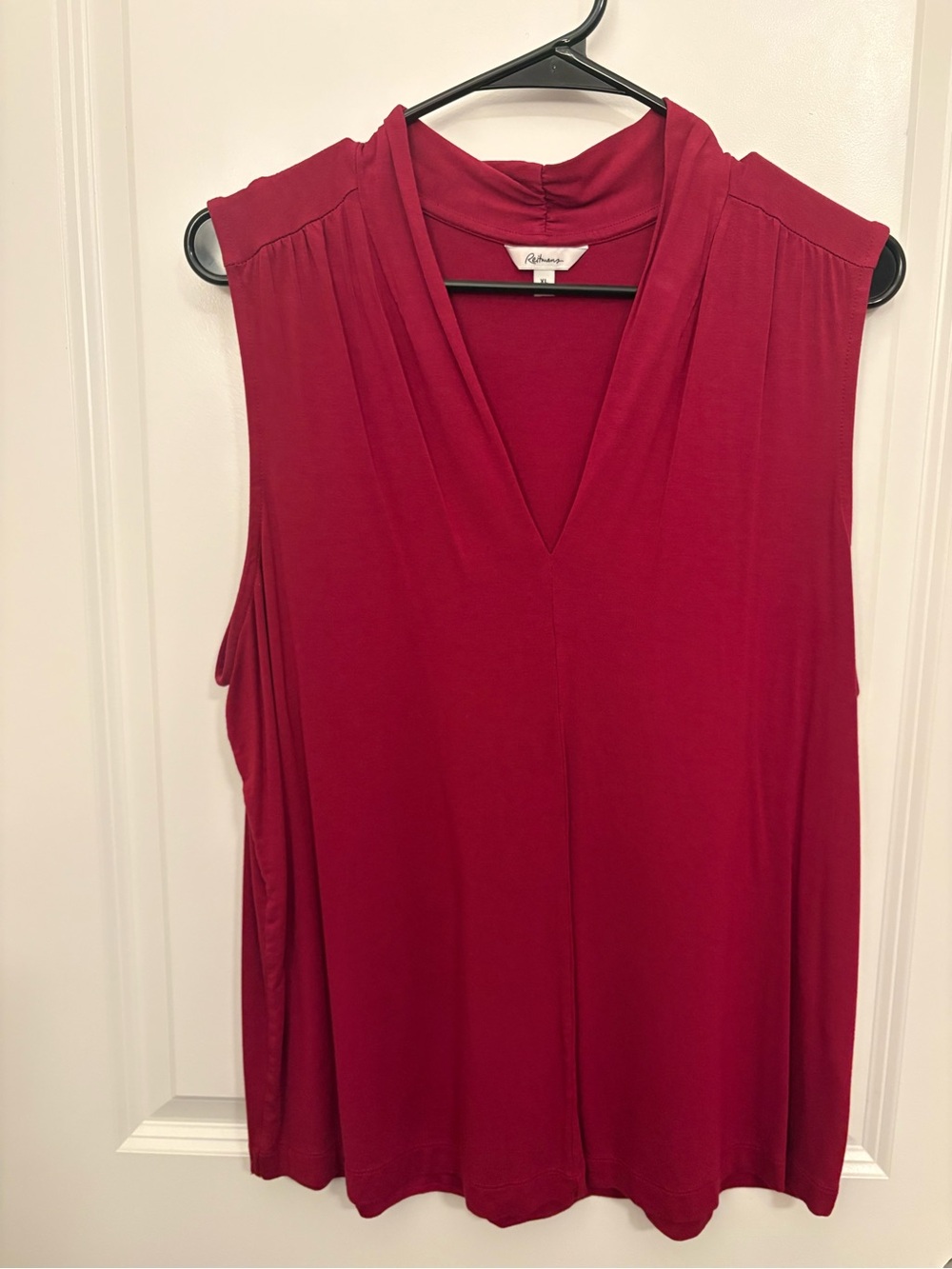 Sleeveless V-Neck Camisole in Deep Wine Red